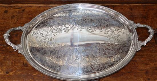 A Victorian plated tray